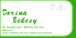 dorina bekesy business card