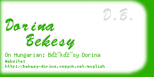 dorina bekesy business card